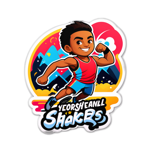 激励年轻运动员的贴纸