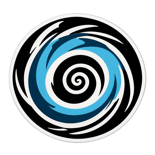 Sticker cu ciclon minimalist