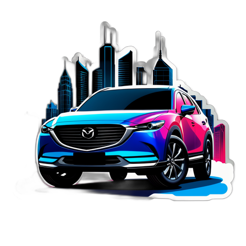 Futuristisk Mazda CX-6E Sticker