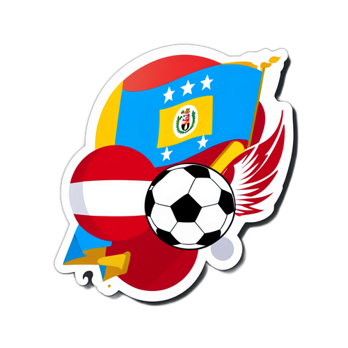 उर्ग्वे और पेरू की प्रतिकात्मक झंडों के साथ फुटबॉल आइकन