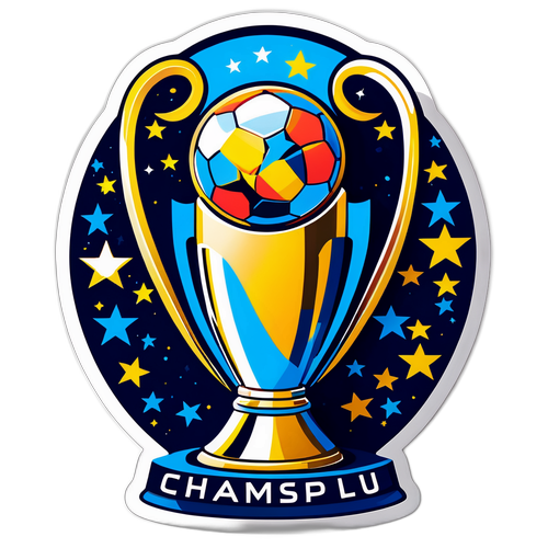 Abstrakcyjna reprezentacja trofeum UEFA Champions League