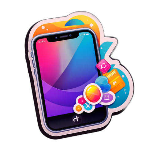 Schattige illustratie van een iPhone 17