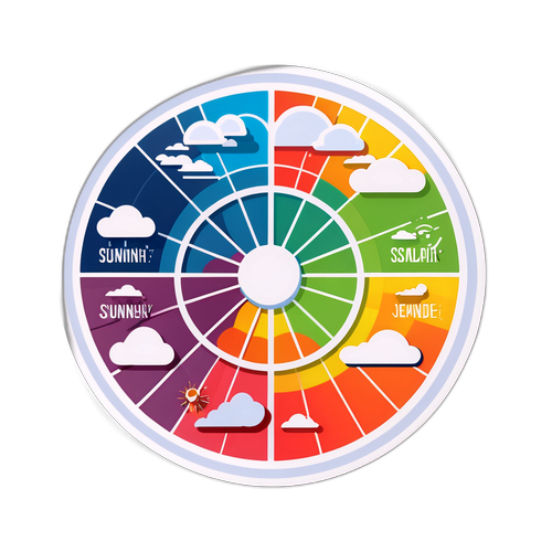 天氣變化雷達圖貼紙