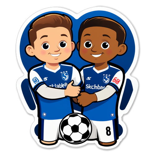 Kreatives Sticker mit Fußballspiel zwischen Paderborn und Schalke