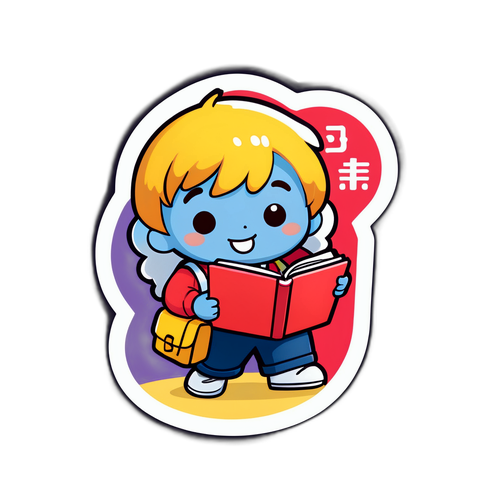 대학 입시 날, 제시간에 출근한 캐릭터 스티커