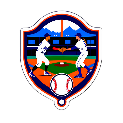 Dodgers vs Twins Baseball Sticker