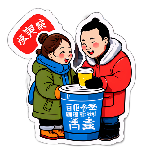 哈尔滨街头的温暖互动