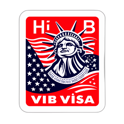 H1B簽證貼紙設計