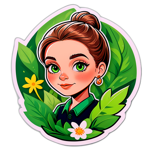 Stylisches Cartoon-Porträt von Hilde Dalik