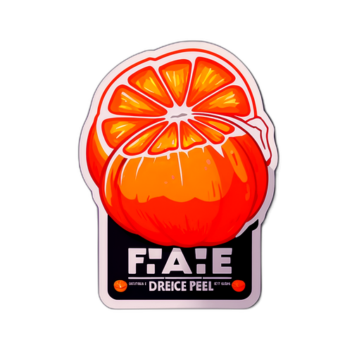 假干橙皮警示贴纸