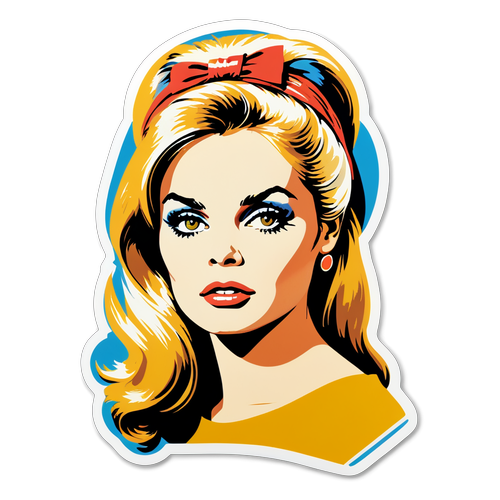 Retro Pop-Art Brigitte Bardot Klistremerke