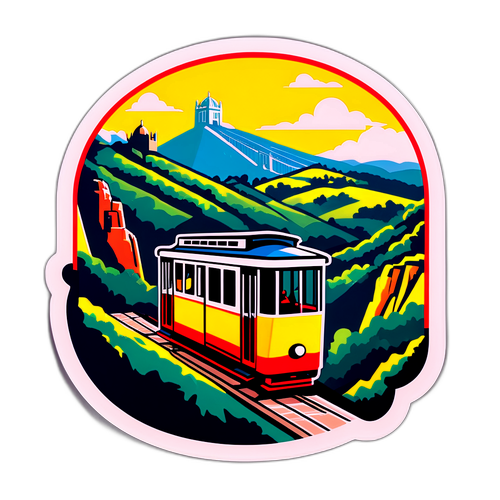 Unfallfreier Standseilbahn-Moment in Lissabon