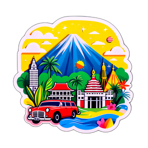 Makulay na Sticker ng Quezon City