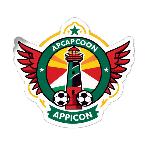 Design een sticker die de energie van de AFCON-vuurtoren vastlegt