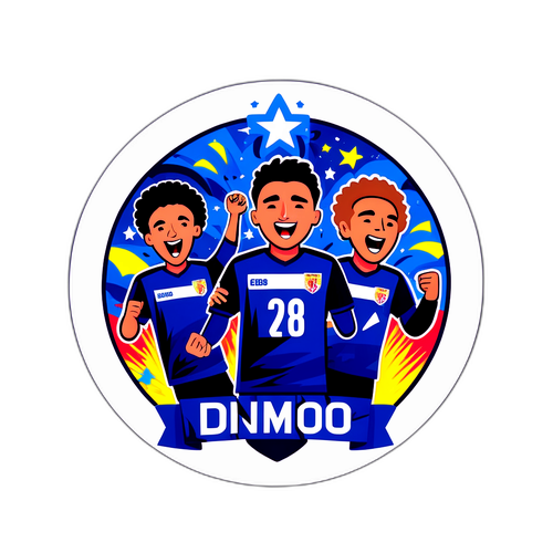 Sticker vibrant cu meci de fotbal - Dinamo Zagreb vs. FCSB