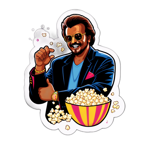 Stiker Bertema Filem Coolie Rajinikanth