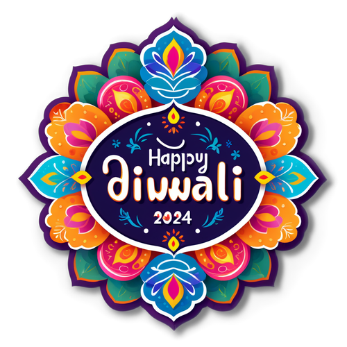 Picha ya Furaha: Mchoro wa Maua wa Kweyuka na Rangoli ya Rangi za Diwali 2024!