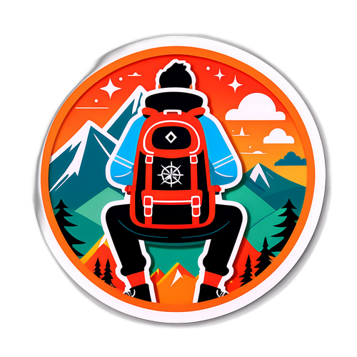 Sticker Minimalist pentru Călătorii Solo