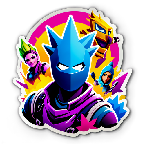 Epic Fortnite Adventures: A Vibrant Gamer's Sticker