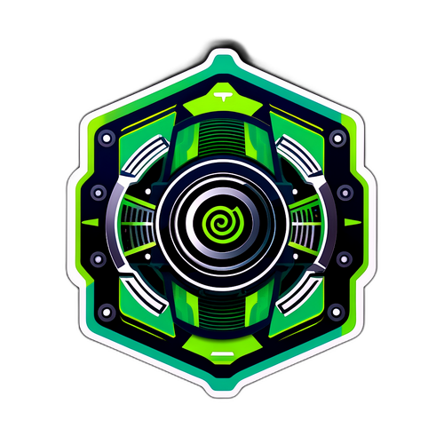 Nowoczesne karty graficzne NVIDIA z futurystycznymi wzorami