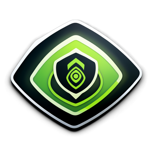 Стильний логотип Nvidia з елементами DeepSeek