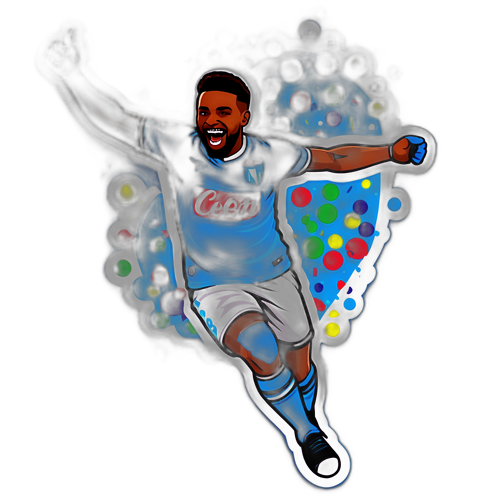 Fodboldspiller i Napoli farver