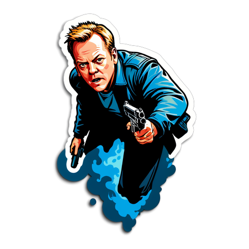 Kiefer Sutherland akcióhős stílusban