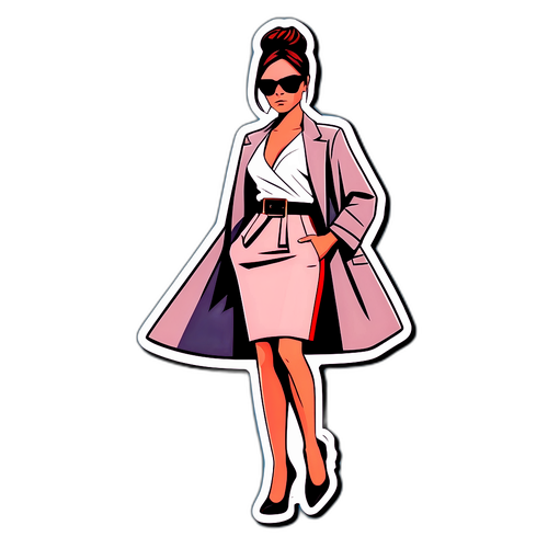 Stilig og moderne representasjon av Victoria Beckham