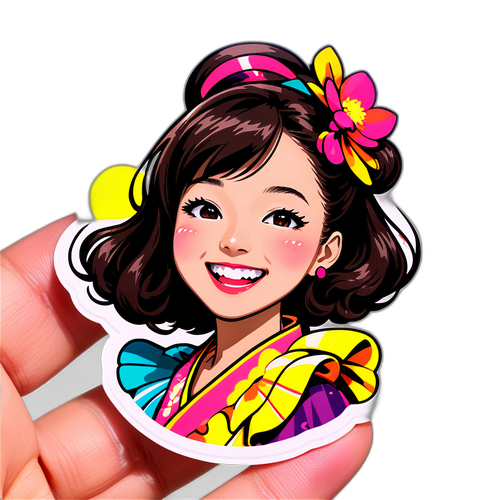 彩色のステッカー：Watanabe Naomiが東京ドームでパフォーマンスを楽しむ