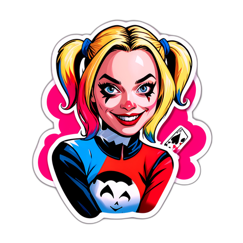 Harley Quinn Playful Sticker
