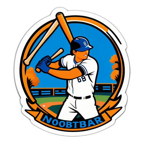 選手ヌートバーの野球プレイを描いたアクションシーン