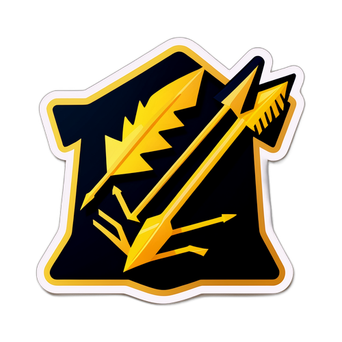 금화살과 산업 아이콘 스티커