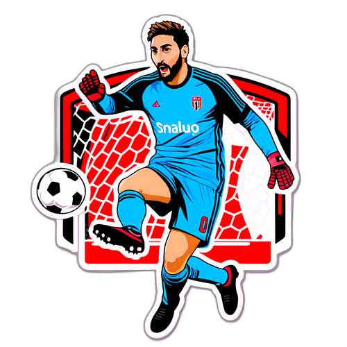 סטיקר של דונארומה בעמדת שוער גיבור