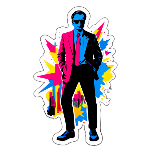 Silhouette pana Korczarowskiego w stylu pop art