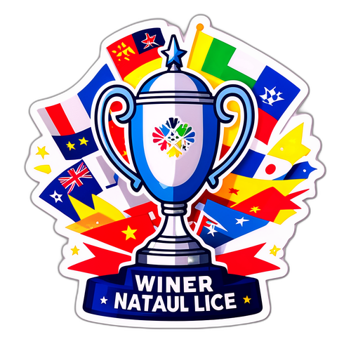 En spennende klistremerke som feirer vinneren av Nations League