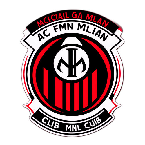 สติกเกอร์แฟนคลับ AC Milan พร้อมข้อความสนับสนุนที่สร้างแรงบันดาลใจ
