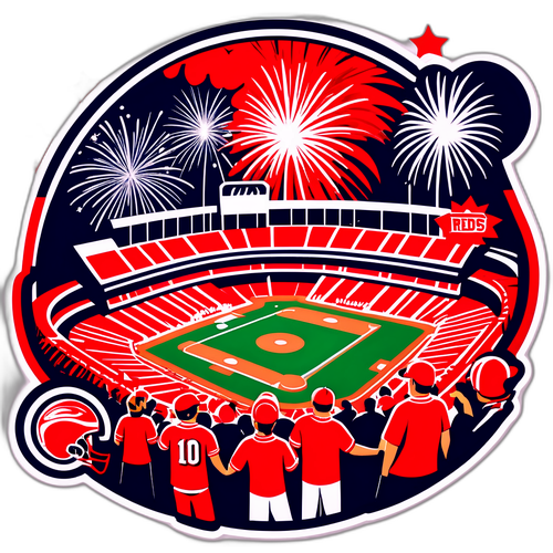Reds Game Celebration Sticker