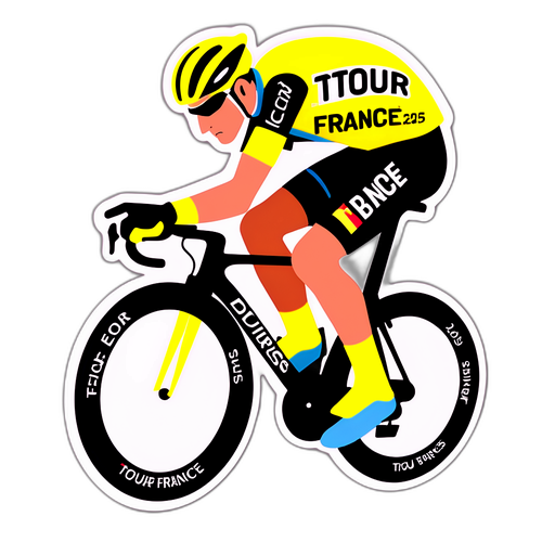 Sticker geïnspireerd door de Tour de France