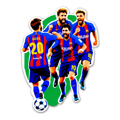 Sticker ng mga Manlalaro ng Barcelona at Atalanta