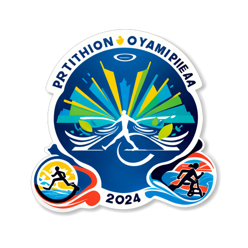 Der Triathlon-Sticker der Olympischen Spiele 2024: Entfessle den Wettkampfgeist in dir!