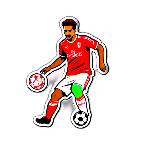 Sticker z piłkarzem Sevilla