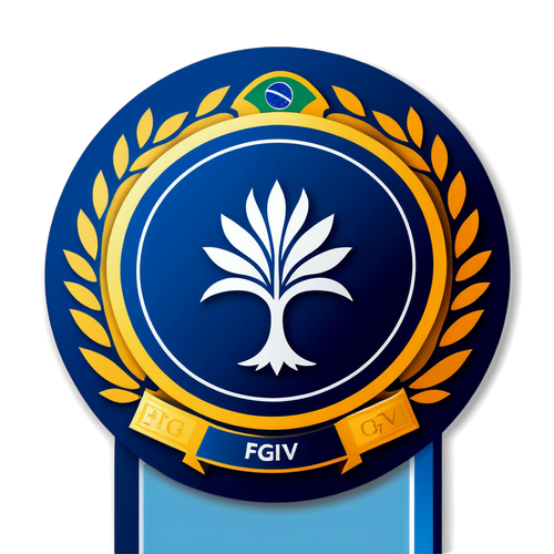 Adesivo Elegante com o Logo da FGV