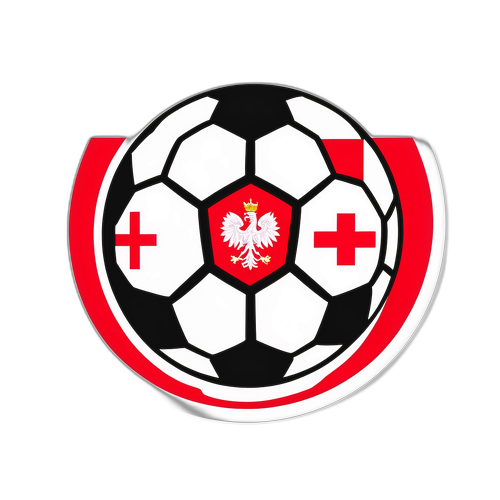 Fotbolls-sticker med Polen och Nya Zeeland