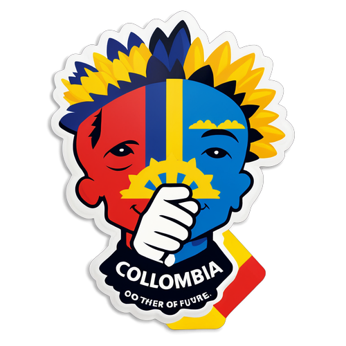 Sticker de Unión Colombia - Juntos por un Futuro Mejor