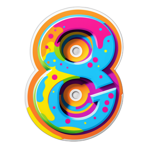 Sticker Criativo com Números da Quina 6842