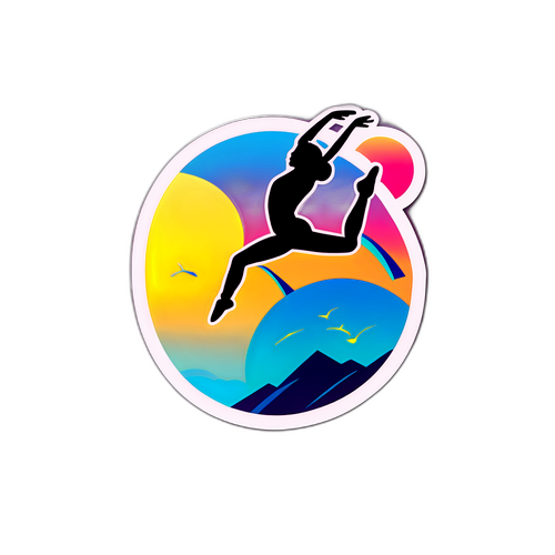 Design Minimaliste d'une Saut Acrobatique