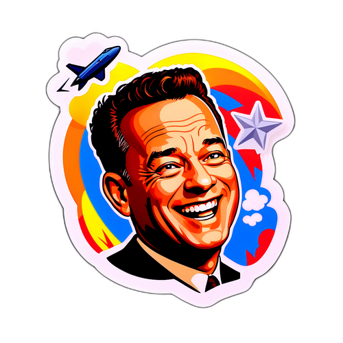 Autocollant amusant de Tom Hanks