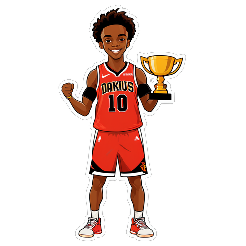 Agraciado Darius Garland com Troféu