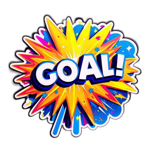 Sticker Colorat "Goal!"
