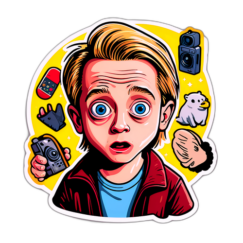 Sticker de Macaulay Culkin en Home Alone